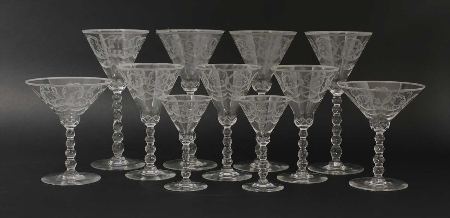Lot 214 - A suite of 'Molnet' (Cloud) Orrefors glassware