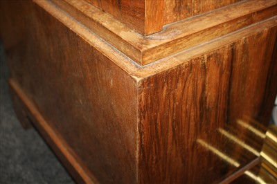 Lot 112 - An Art Deco walnut longcase clock