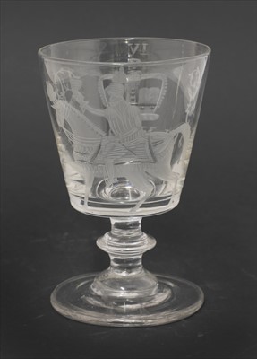 Lot 24 - A George IV glass goblet