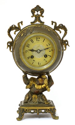 Lot 735 - A gilt bronze drum eight-day mantel clock