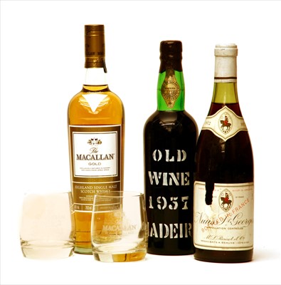 Lot 149 - Miscellaneous: Madeira, Old Wine, 1957, Macallan, Gold and M.L. Parisot et Cie, 1972, 3 btls total