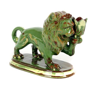 Lot 1320 - A C H  Brannam pottery chamberstick