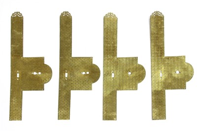 Lot 1301 - Eight early 20th century bras door plates