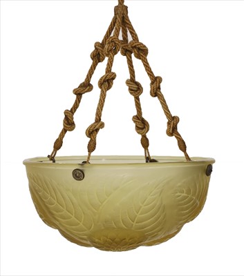 Lot 143 - A Lalique glass 'Dahlia' plafonnier