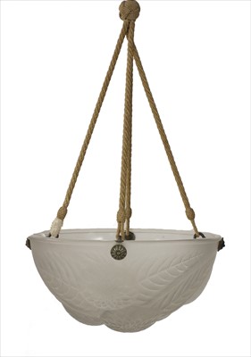 Lot 142 - A Lalique glass 'Dahlia' plafonnier