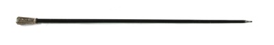 Lot 1403 - A Chinese white metal handled sword stick