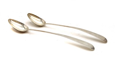 Lot 1137 - A pair of George III Scottish silver Old English pattern basting spoons