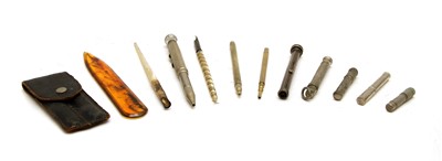 Lot 1091 - A Victorian silver combination propelling pencil
