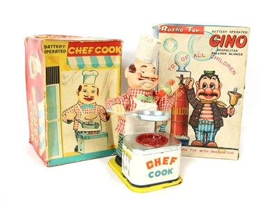 Lot 1198 - Two Japanese tinplate battery operated automata