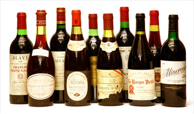 Lot 186 - Assorted French Red Wine: Cos d'Estournel, 1975, one bottle and others, 20 bottles in total