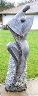 Lot 627 - A marble figure of a mother and child