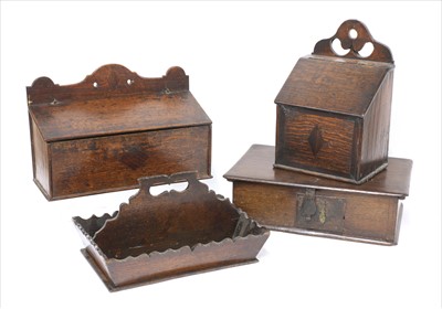 Lot 58 - A small oak document box