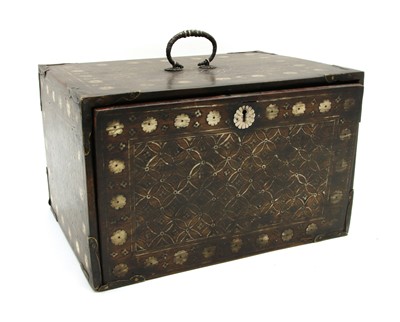 Lot 481 - An Indo-Portuguese hardwood contador