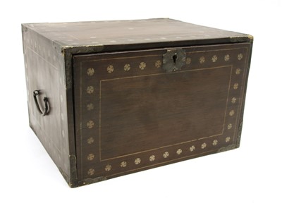 Lot 466 - An Indo-Portuguese hardwood and bone inlaid contador