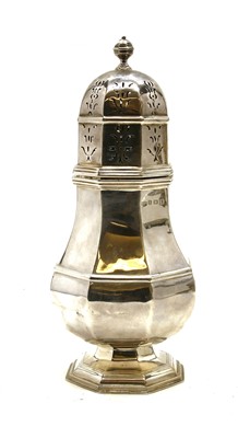 Lot 1141 - A George V silver sugar caster