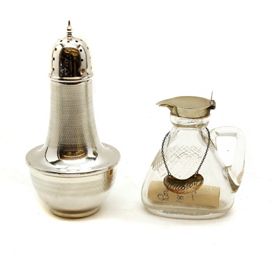 Lot 1140A - A silver mounted glass toddy measure