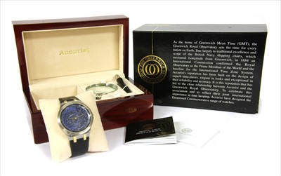 Lot 155 - A gentlemen's bi-colour Accurist 'The Greenwich Commemoratives' celestial quartz strap watch