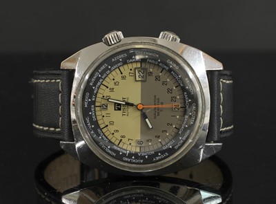 Lot 384 - A gentlemen's stainless steel Tissot 'Navigator Seastar T12', 24 hour automatic strap watch, c.1970