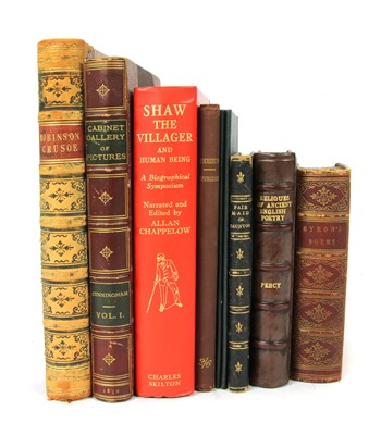 Lot 382 - BINDING: Large quantity of leather bound books