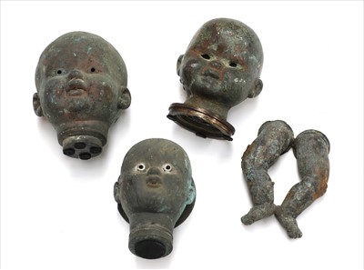 Lot 446 - BRONZE DOLL MOULDS