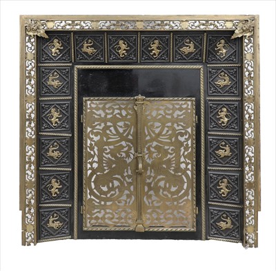 Lot 377 - ARTS & CRAFTS STYLE FIREPLACE