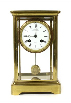 Lot 152 - A four glass mantel clock