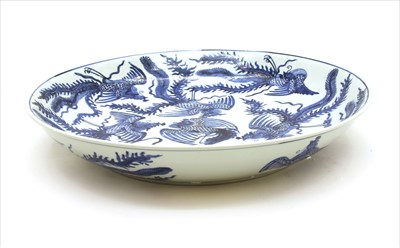 Lot 494 - A Chinese blue and white plate