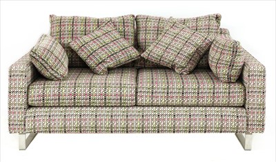 Lot 526 - A contemporary upholstered two-seater settee