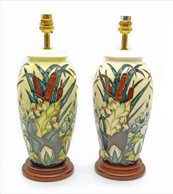 Lot 456 - A pair of modern Moorcroft table lamps