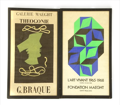 Lot 575 - A group of gallery posters to include a Georges Braque example for Maeght