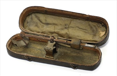 Lot 1149 - A steel and brass steelyard scale