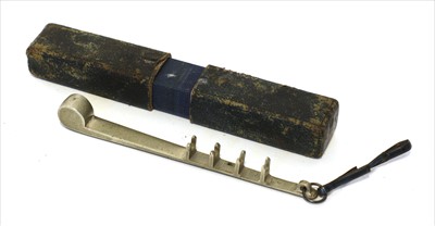 Lot 1163 - A polished steel shelf edge postal bismar