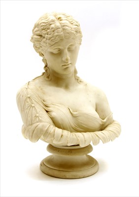 Lot 495 - A Parionware bust, 'Clytie'