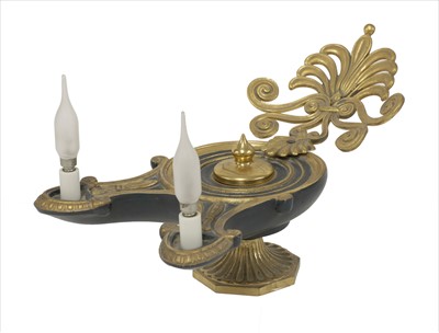 Lot 930 - A bronze table lamp