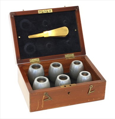 Lot 1198 - A mahogany cased egg-grading machine