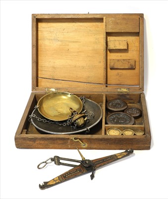 Lot 1204 - A cased bread scale