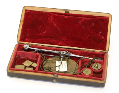 Lot 1215 - A cased coin scale