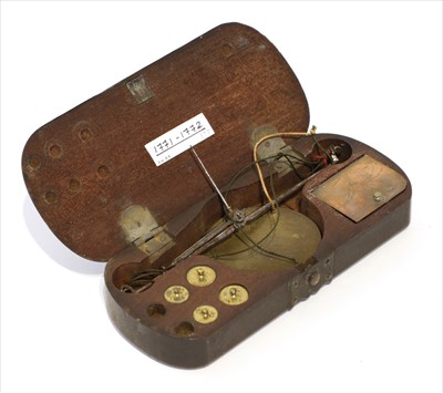 Lot 1218 - A mahogany cased coin scale
