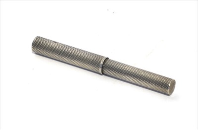 Lot 1221 - A silvered tubular spring postal scale