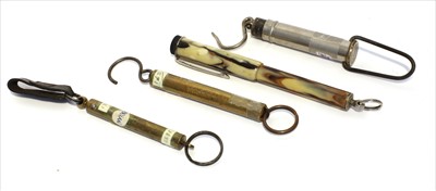 Lot 1226 - A collection of four spring balances