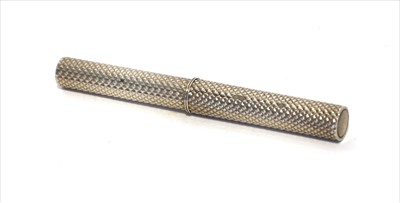 Lot 1227 - A silvered tubular spring postal scale