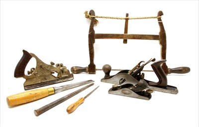 Lot 461 - Two boxes of old woodworking tools