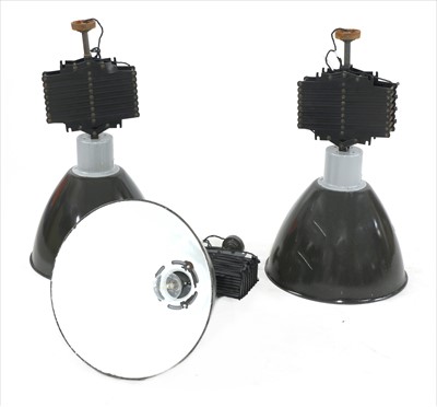Lot 533 - Three industrial light fittings
