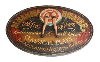 Lot 16 - 'ALHAMBRA THEATRE' TILLER GIRLS SIGN