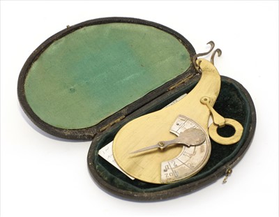Lot 1263 - A brass handheld Hall's patent pendulum letter scale