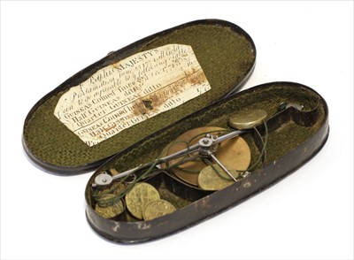 Lot 1266 - A George III coin scale