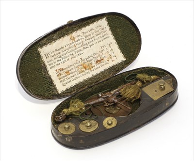 Lot 1267 - A George III coin scale