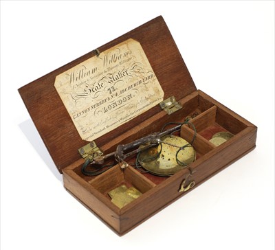 Lot 1270 - A mahogany cased coin scale