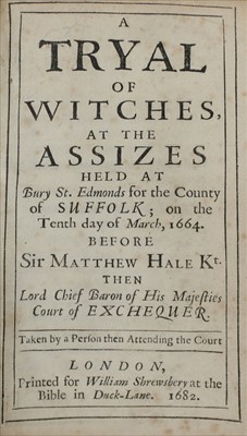 Lot 40 - RARE TRYAL OF WITCHES BOOK