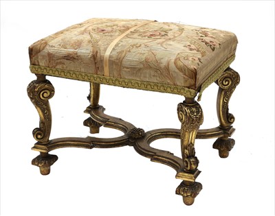 Lot 773 - An Italianate giltwood dressing stool